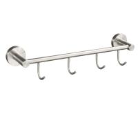 Вешалка с четырьмя крючками прямая нерж  GFmark 80205